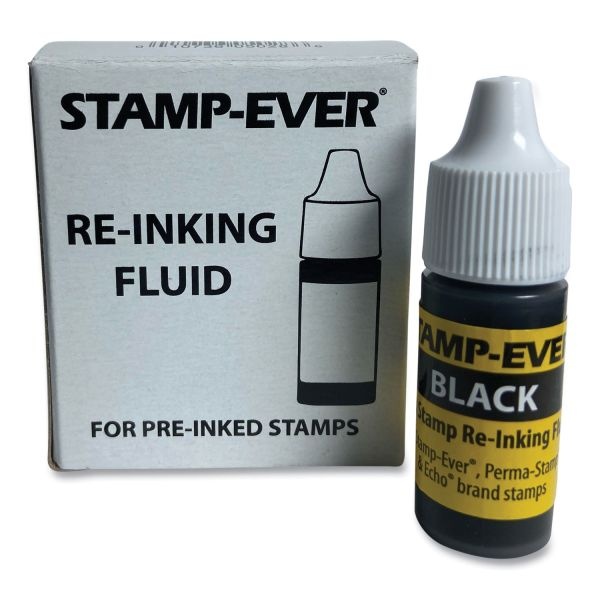 Stamp-Ever Universal Stamp Squeeze Ink Refill - 1 Each - Black Ink - 0.24 Fl Oz