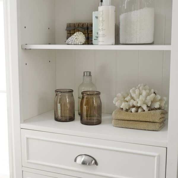 Lydia Tall Cabinet In White Finish