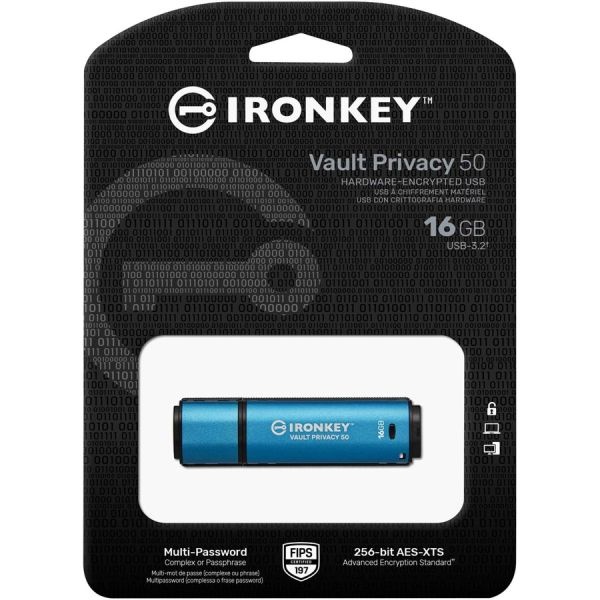 Ironkey Vault Privacy 50 Series 16Gb Usb 3.2 (Gen 1) Type A Flash Drive
