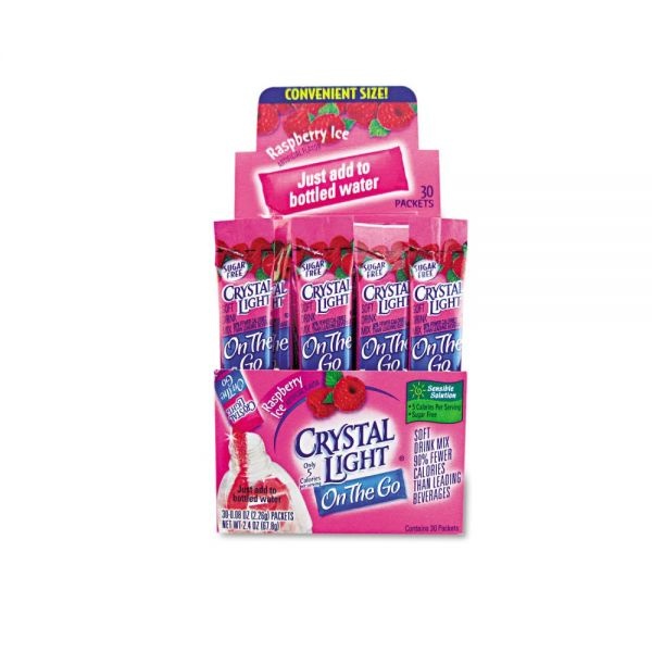 Crystal Light Flavored Drink Mix, Raspberry Ice, 30 .08Oz Packets/Box