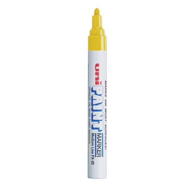 Uni-Paint Permanent Marker, Medium Bullet Tip, Yellow