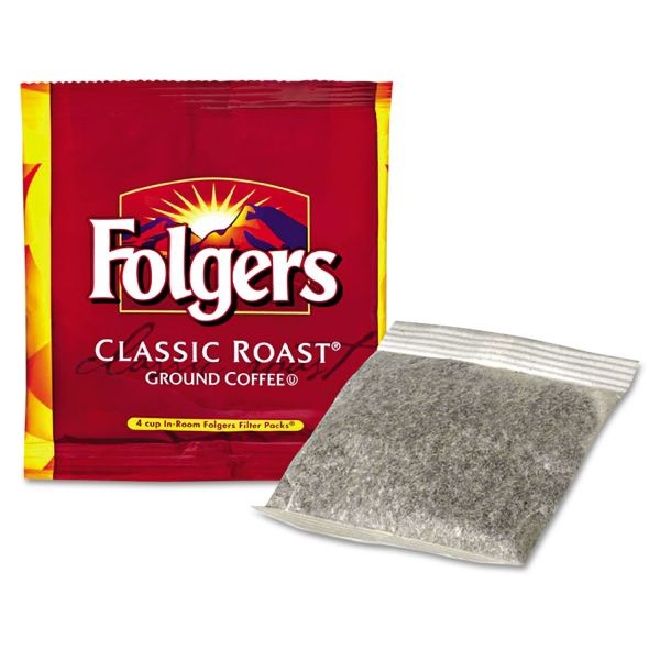 Folgers Coffee Filter Packs, Regular, In-Room Lodging, .6Oz, 200/Carton