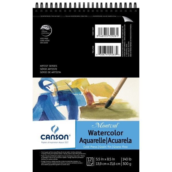 Canson Montval Spiral Watercolor Pad 5.5"X8.5"