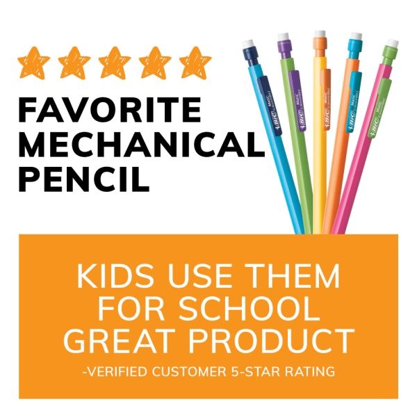 Bic Xtra-Strong Mechanical Pencil Value Pack, 0.9 Mm, Hb (#2.5), Black Lead, Assorted Barrel Colors, 24/Pack