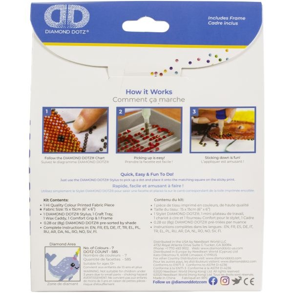 Diamond Dotz Diamond Art Kit With Frame 3"X3"