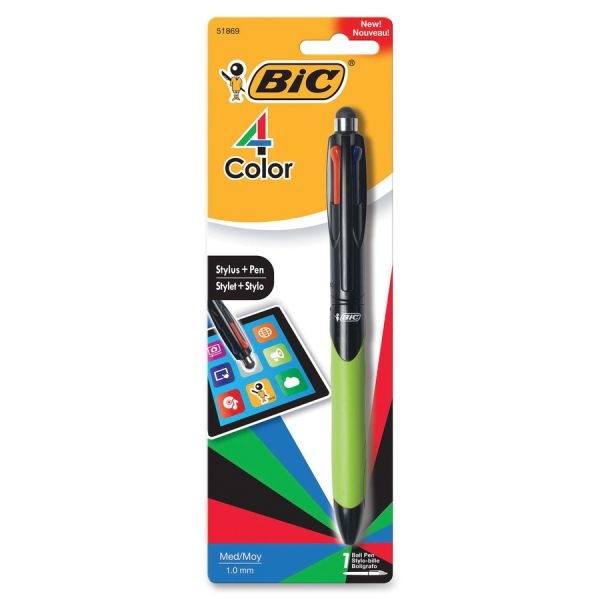 Bic 4-Color Stylus Ball Pen, Assorted