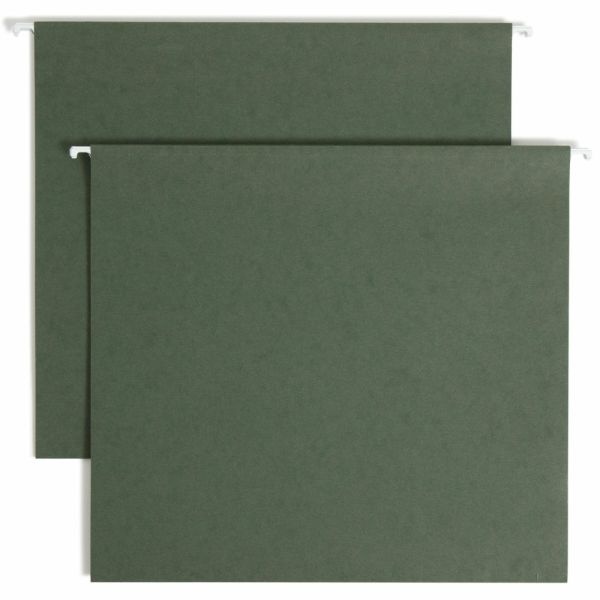 Smead Hanging Box-Bottom File Folders, 3" Expansion, Letter Size, Standard Green, Box Of 25