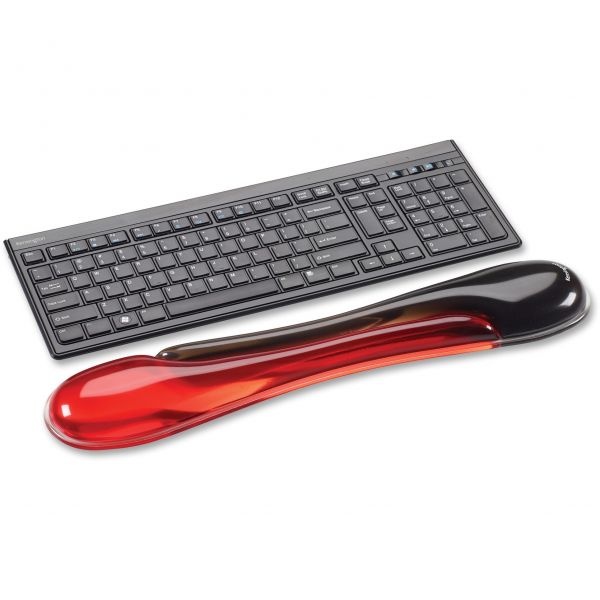 Kensington Duo Gel Wave Keyboard Wrist Rest, 22.62 X 5.12, Red