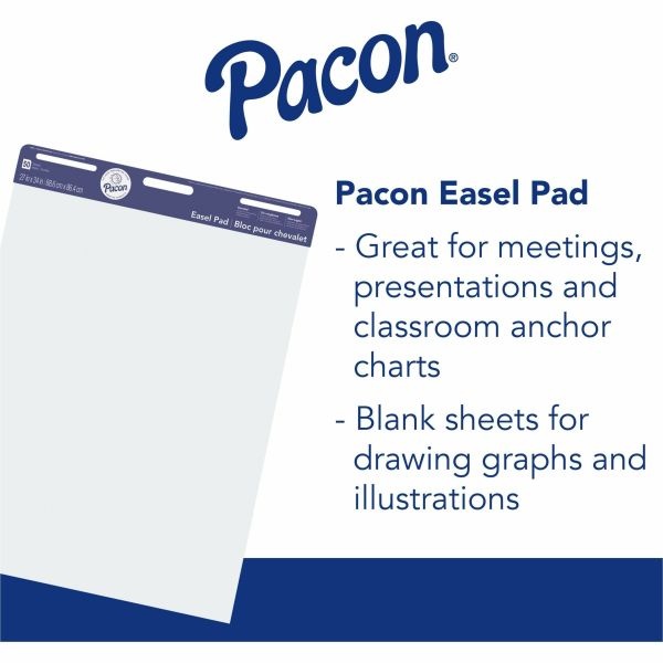 Easel Pad, Ruled, Non-Adhesive 27 in x 34 in, 50 Sheets - Pacon