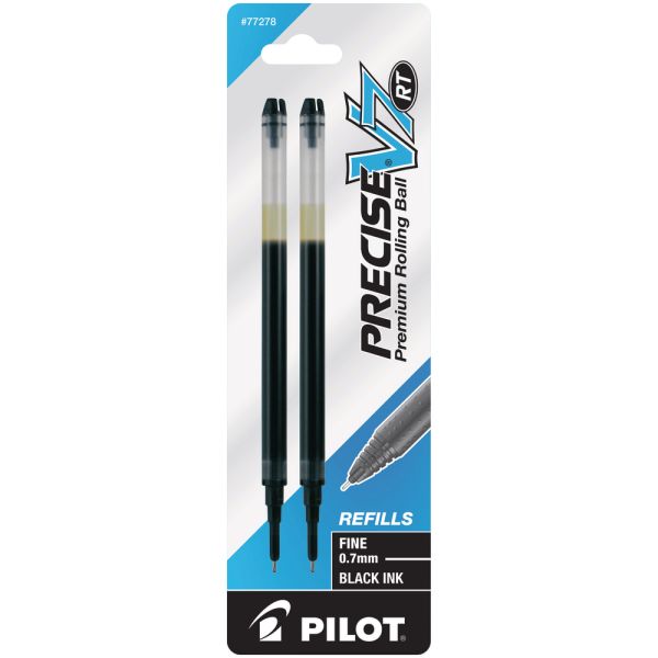 Pilot® FriXion Erasable Gel Pen Refills, Fine Point, 0.7 mm, Black Ink,  Pack Of 3