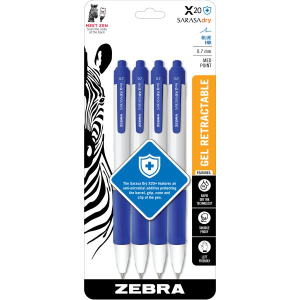 J-Roller RX Gel Pen, Stick, Medium 0.7 mm, Blue Ink, Translucent