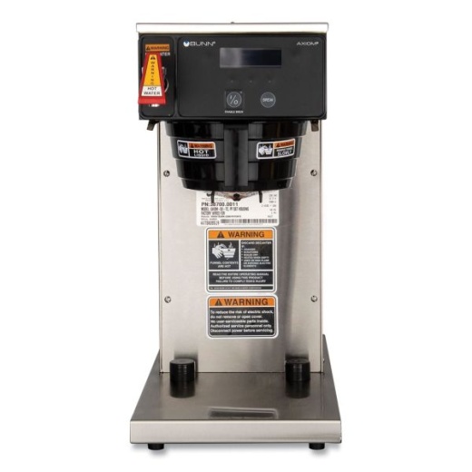 Bunn Axiom Dv-Tc Dual-Voltage Thermal Carafe Coffee Brewer, 12 Cups, Silver/Black