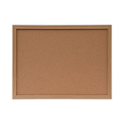 Universal Cork Board with Oak Style Frame - 24" x 18", Tan Surface