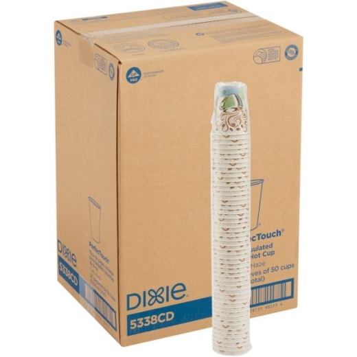 Dixie Perfectouch By Gp Pro Hot Cups, 8 Oz, Box Of 1,000 Cups