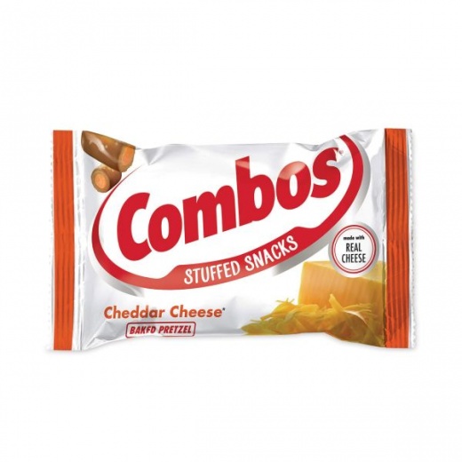 Combos Baked Snacks - Cheddar Cheese Pretzel, 1.8 Oz Bag, 18 Bags/Carton
