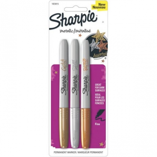 Sharpie Metallic Fine Point Permanent Markers 3/Pkg