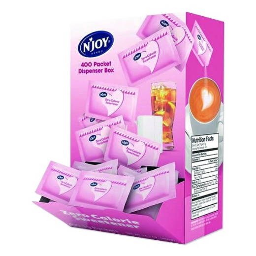 N'joy Pink Saccharin Artificial Sweetener, 0.04 Oz Packet, 400/Box