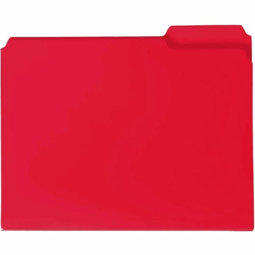 Smead Inn Dura File Folders, Letter Size, 1/3 Cut, Red, Box Of 24