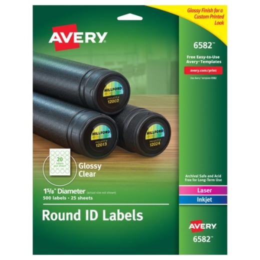 Avery Glossy Clear Print-To-The-Edge Easy Peel Labels