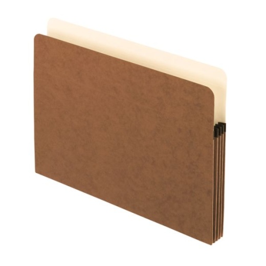 Pendaflex Standard File Pockets, 3 1/2" Expansion, Letter Size, Redrope
