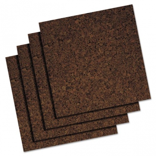 Quartet Cork Panel Bulletin Board, 12 X 12, Brown, 4 Panels/Pack