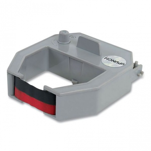 Upunch HNRL10 Calculating Time Clock Ribbon, Black/Red