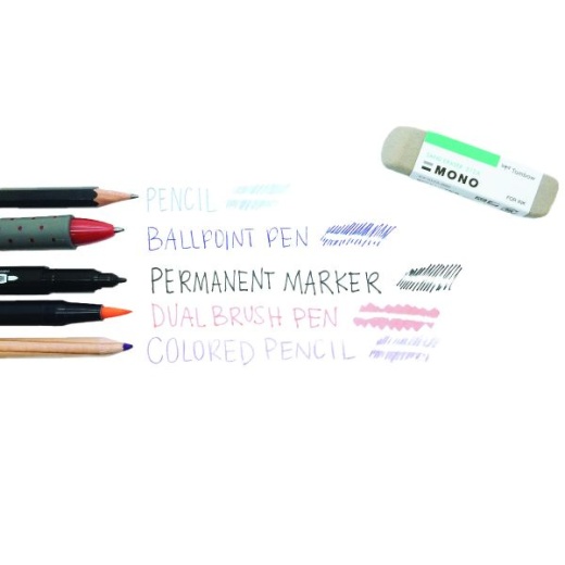 Sand Eraser, For Pencil/Ink Marks, Rectangular Block, Small, White