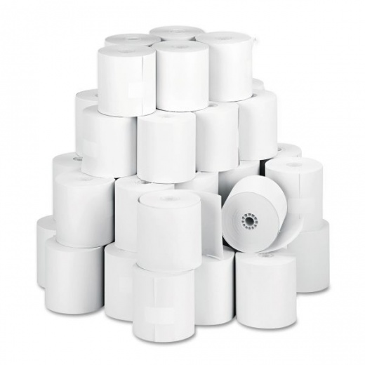 Iconex Impact Bond Paper Rolls, 3" X 150 Ft, White, 50/Carton