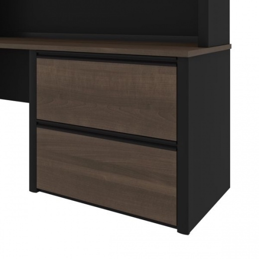 Bestar Connexion Oversized Pedestal in Antigua & Black