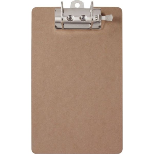 Saunders Hardboard Archboard Clipboard, 9" x 15", 100% Recycled, Brown