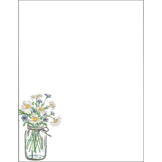 Great Papers! Stationery Letterhead, Mason Daisies, 8.5" X 11", Printer Compatible, 80 Sheets