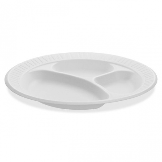 Concorde Non-Laminated Foam Plates, 9 dia, White, 125/Pack