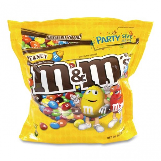 M&M'S Milk Chocolate Or Peanut Pouch Sugar Shell Party Bulk