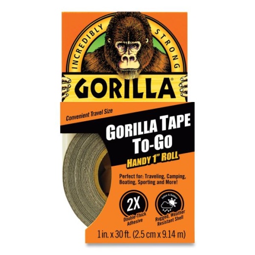 Gorilla Tape, 1.5" Core, 1" x 10 Yds, Black