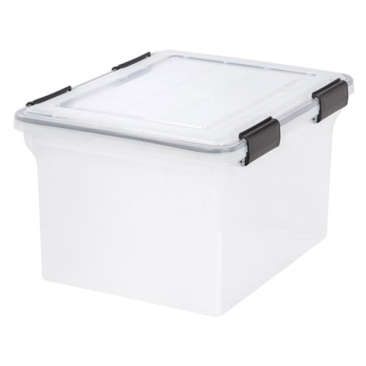 Iris Weathertight Storage File Box, Letter/Legal Size, Clear