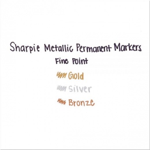 Sharpie Metallic Permanent Markers Fine Point Gold Ink Pack Of 12