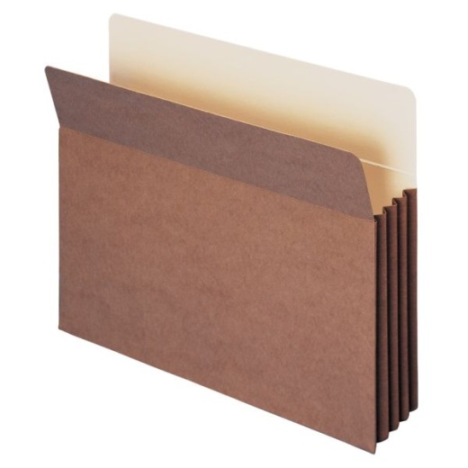 Smead Tuff Pocket File Pockets - 30% Recycled, Dark Brown, Pack Of 10
