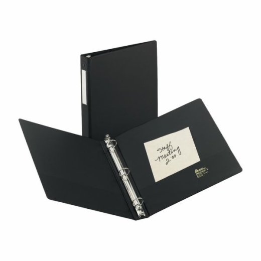 Avery Economy 3-Ring Binder, 1" Round Rings, 54% Recycled, Black