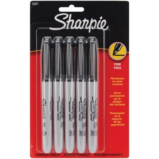 Sharpie Fine Point Permanent Markers 5/Pkg