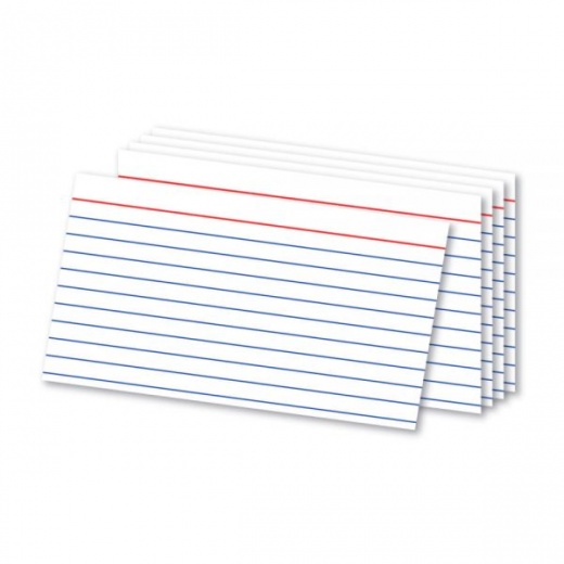 Ruled Index Cards, 3" x 5", White, Pack Of 300