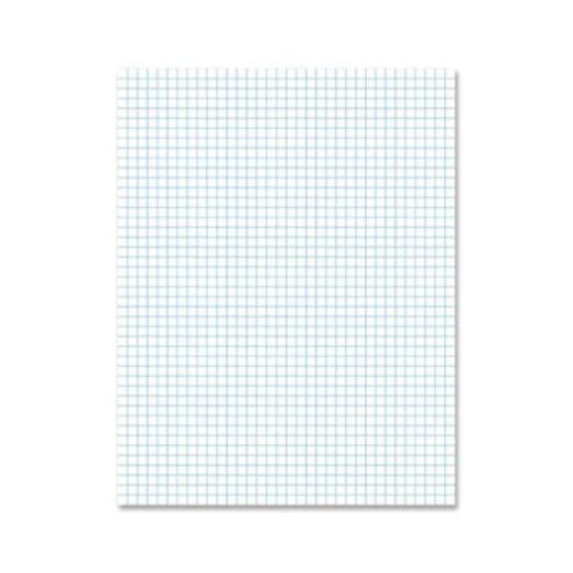 Ampad 2-Sided Pads, 8 1/2" x 11", Quadrille Ruled, 50 Sheets, White