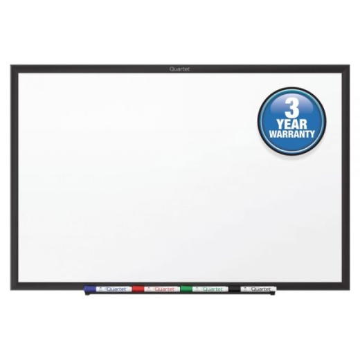 Quartet Classic Melamine Dry-Erase Whiteboard, 60" X 36", Aluminum Frame With Black Finish