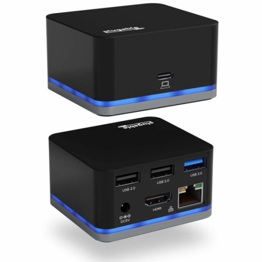 Plugable Usb-C Wired Cube Mini Docking Station - Compact Hdmi, Gigabit Ethernet, 3 Usb Ports