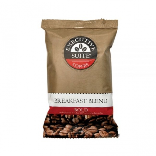 Executive Suite Coffee Single-Serve Packets, Bold Roast, Breakfast Blend, Carton Of 42