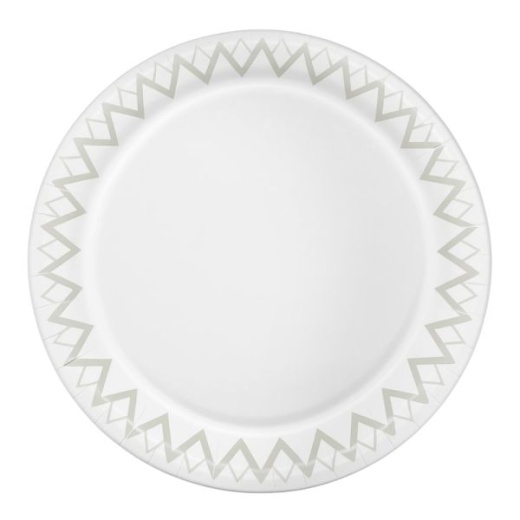 Highmark Paper Plates - 8-3/4", Printed White, Pack Of 125