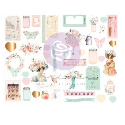 Peach Tea By Frank Garcia Chipboard Stickers 44/Pkg