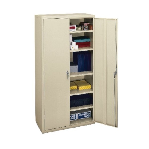 Hon Brigade Storage Cabinet, 5 Adjustable Shelves, 72"H X 36"W X 24 1/4"D, Putty
