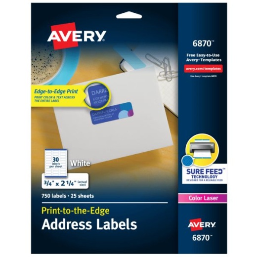 Avery Print-To-The-Edge Copier Address Labels
