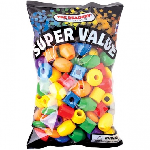 Jumbo Assorted Shaped Plastic Beads 1Lb/Pkg - Unleash Your Creativity!