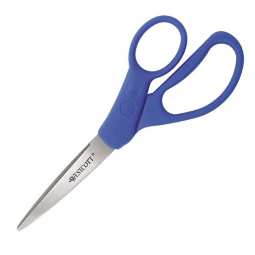 Westcott All-Purpose Preferred Scissors, 7", Pointed, Blue